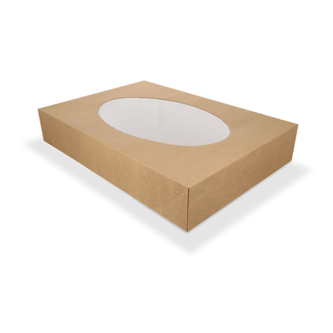 Klika - Cateringdozen kraft middel met venster 46x32x8cm