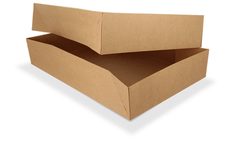Klika - Cateringdozen kraft middel met venster 46x32x8cm