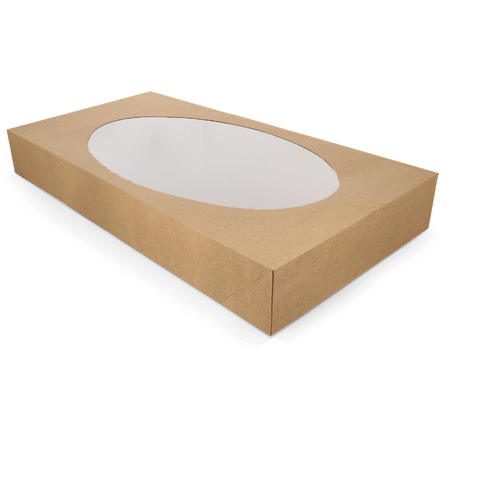 Klika - Cateringdozen kraft groot met venster 56x32x8cm