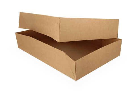 Klika - Cateringdozen kraft groot met venster 56x32x8cm