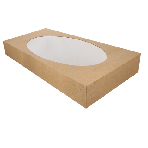 Klika - Cateringdozen kraft groot met venster 56x38x8cm