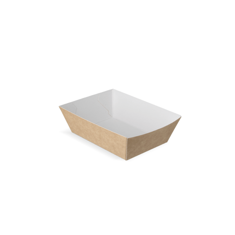 Klika - Frietbakjes A7 kraft/wit BIO