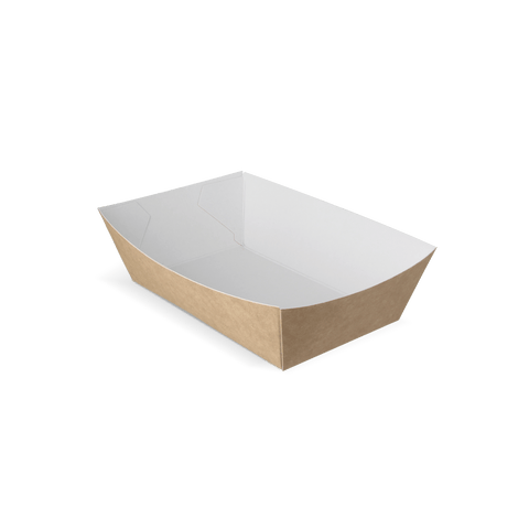 Klika - Frietbakjes A13 kraft/wit BIO