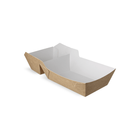 Klika - Frietbakjes A22 (A9+1) kraft/wit BIO
