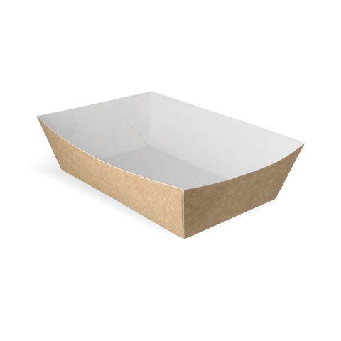 Klika - Frietbakjes A50 kraft/wit BIO