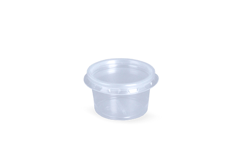Klika - Deksel rond bakje 30cc Ø46mm Transparant