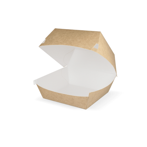 Klika - Hamburgerbakje IP6 Groot kraft/wit BIO
