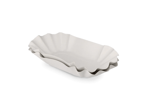 Klika - Kartonnen schaaltje geschulpt 200x100x32mm wit