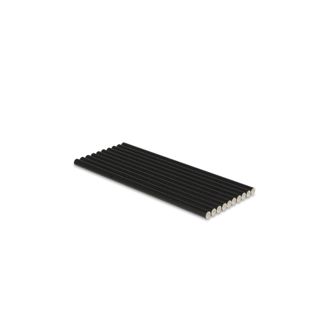 Klika - Papieren rietjes zwart 200x8mm BIO