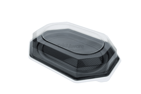 Klika - Catering schalen achthoekig 45cm zwart PET