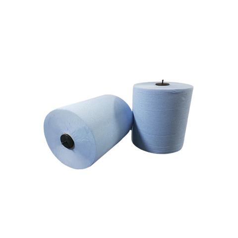 Klika - Handdoekrol Matic 2 laags 6x150 meter Ø21cm 100% cellulose blauw T7