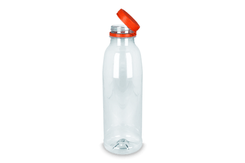 Klika - rPET fles 1000cc met oranje vaste dop