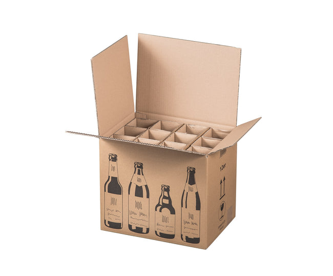 Klika - Flesverzenddoos voor 12 bierflessen 355 x 255 x 288 mm | 5 stuks