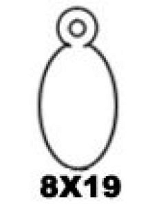 Apli - Hangetiket + koord 8x19mm 1000 stuks ovaal