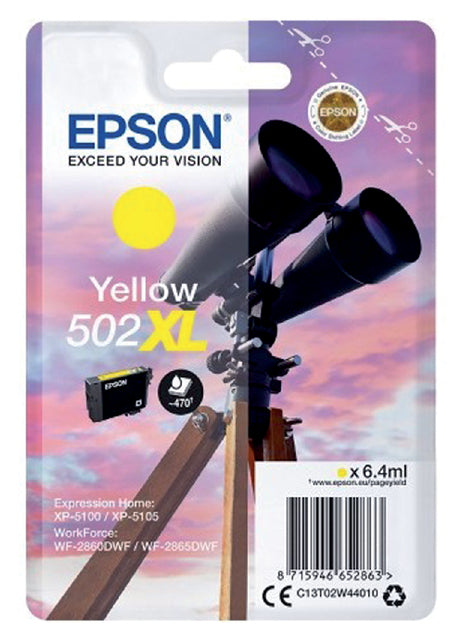Cartouche d'encre Epson 502XL T02W4 jaune HC