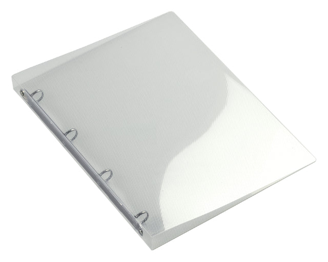 Classeur à anneaux HF2 4 anneaux A4-16mm transparent blanc