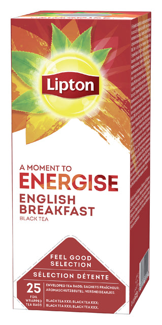 Thé Lipton Energize English Breakfast 25 pcs