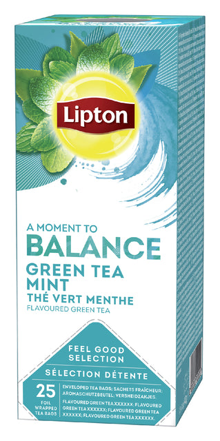 Lipton - Thee lipton balance green tea mint 25x1.5gr