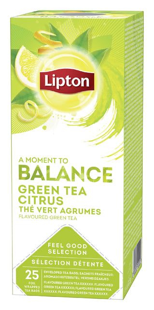Lipton - Thee lipton balance green tea citrus 25x1.5gr | 6 stuks