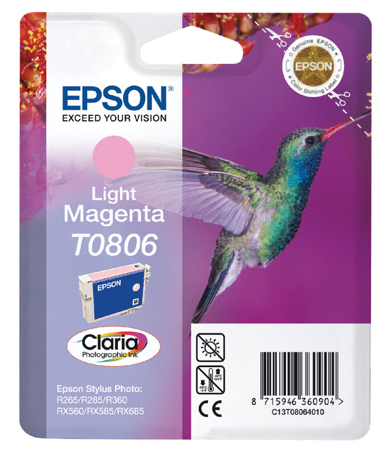 Cartouche d'encre epson t080640 rouge clair