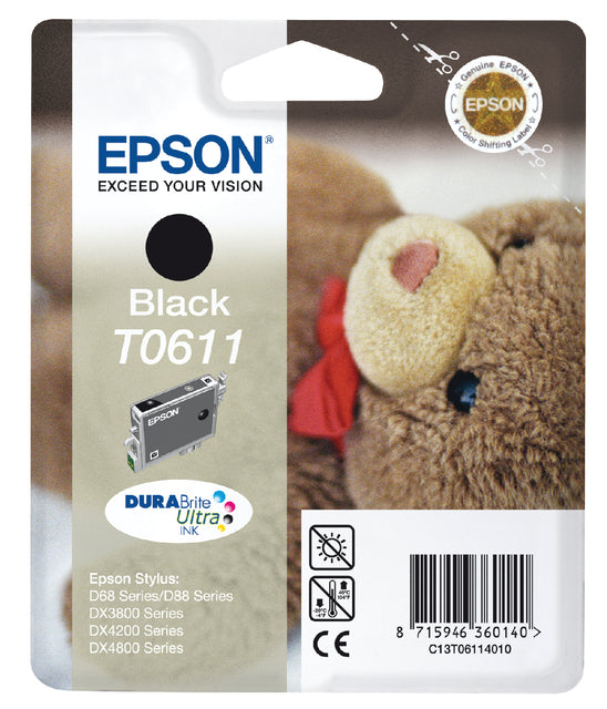 Cartouche d'encre Epson T0611 noire