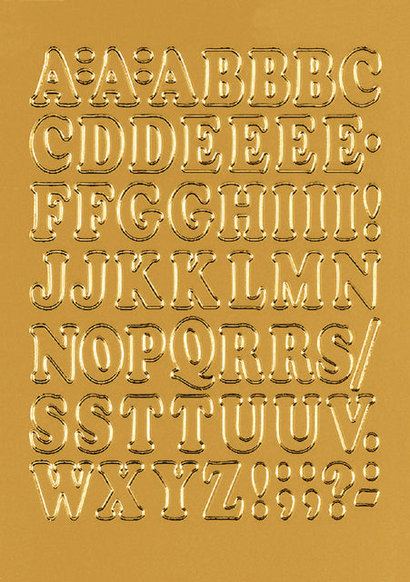 Etiquette HERMA 4183 12mm lettres AZ feuille d'or 50 pièces