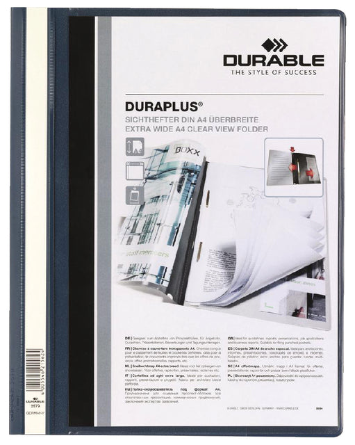 Durable - Snelhechtamp durable duraplus a4 donkerblauw