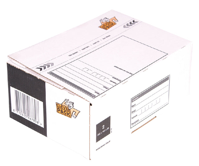 CleverPack - Postpakketbox 2 cleverpack 200x140x80mm wit
