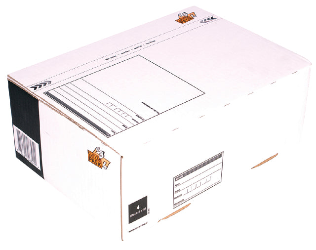 CleverPack - Postpakketbox 4 cleverpack 305x215x110mm wit | 5 stuks