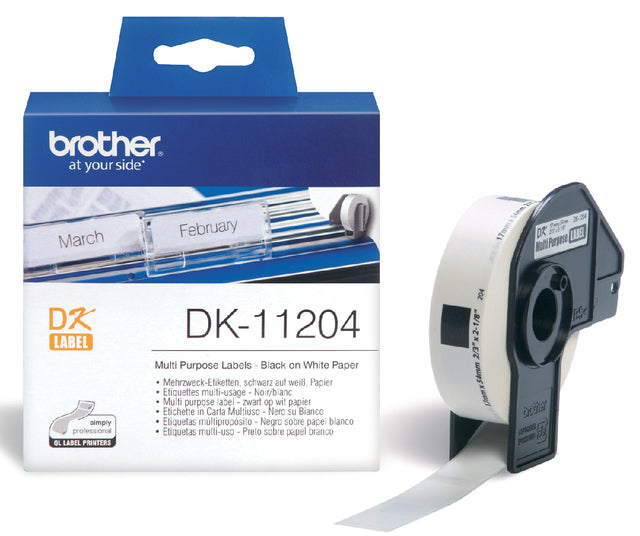 Brother - Etiket brother dk11204 multifunctioneel 17x54mm | 3 stuks