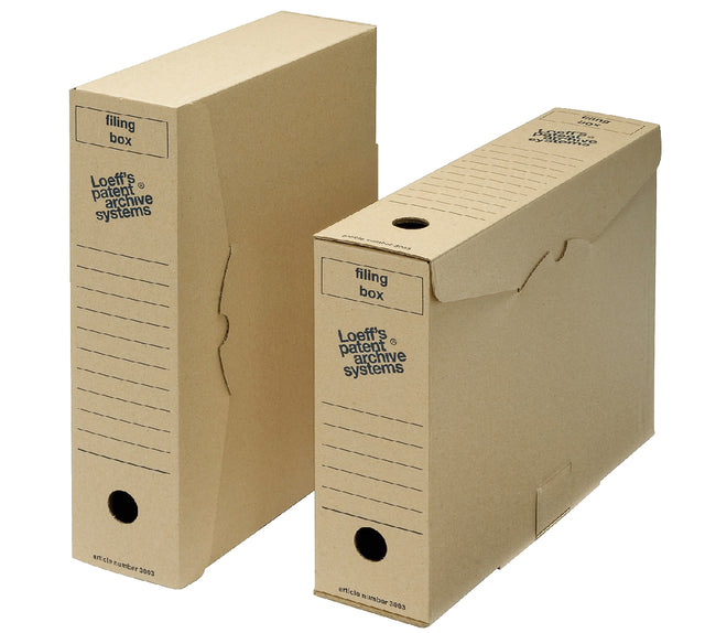 Boîte d'archives Loeff Filing Box 3003 folio 345x250x80mm carton | 50 pièces