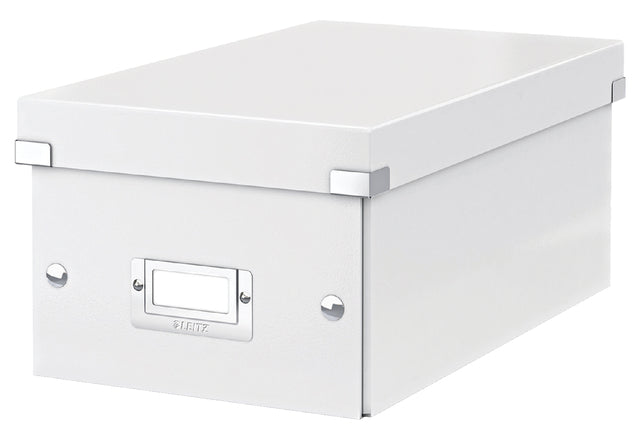 Coffret DVD Leitz WOW Click &amp; Store 206x147x352mm blanc