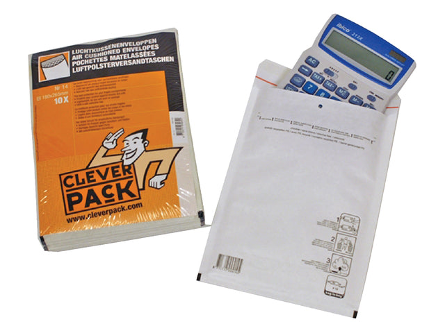 Cleverpack - Envelop luchtkussen nr13 170x225mm wit pak à 10 stuks