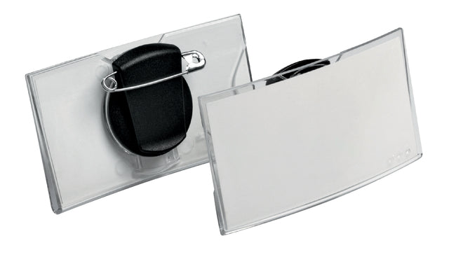 Durable - Badge durable 8124 convex met combiklem 40x75mm | 25 stuks