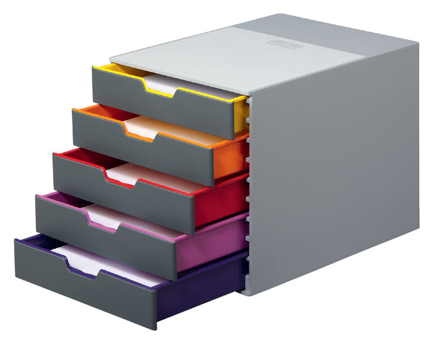 Durable - Ladenbox durable varicolor 5 laden grijs