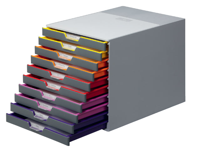Durable - Ladenbox durable varicolor 10 laden grijs