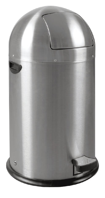 Poubelle EKO Kickcan 33 litres en acier inoxydable mat