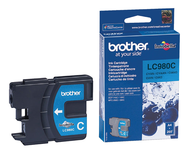 Brother - Inktcartridge brother lc-980c blauw