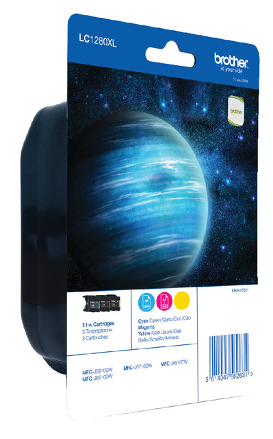 Brother - Inktcartridge brother lc-1280xlrbwbp 3 kleuren