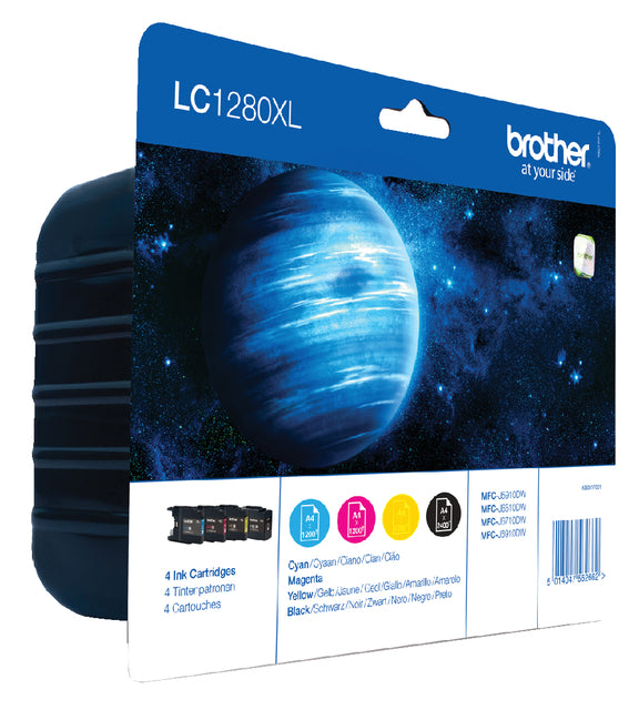 Brother - Inktcartridge brother lc-1280xlvalbp zw +3kleuren