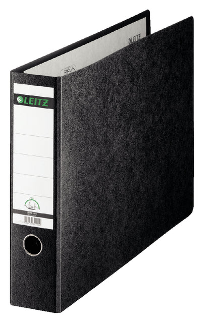 Leitz - Ordner 1073 180° zonder sleuven en randbeschermers 77mm karton A3 dwars zwart