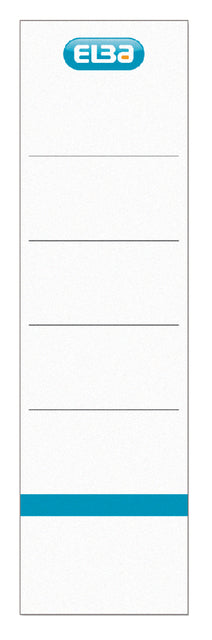 Carte d'insertion de dos Elba Rado large 54x190mm blanc
