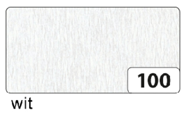 Folia Paper - Crêpepapier folia 250x50cm nr100 wit | 10 stuks