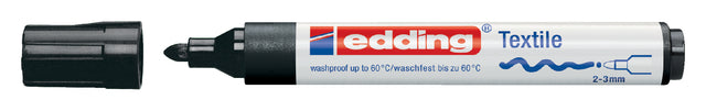 Stylo feutre edding 4500 textile rond noir 2-3mm | 10 morceaux