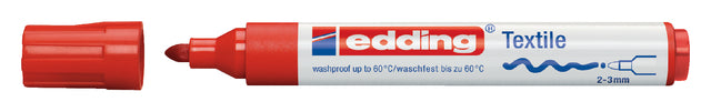 Stylo feutre edding 4500 textile rond rouge 2-3mm | 10 morceaux