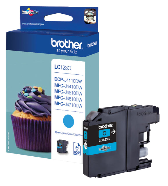 Brother - Inktcartridge brother lc-123c blauw