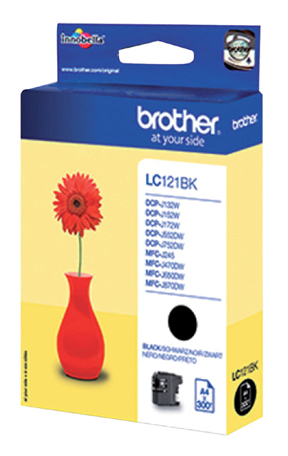 Brother - Inktcartridge brother lc-121bk zwart | 5 stuks