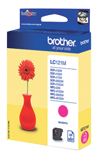 Brother - Inktcartridge brother lc-121m rood