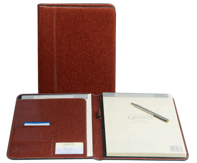 Ecritoire Brepols Palermo A4 avec bloc-notes marron