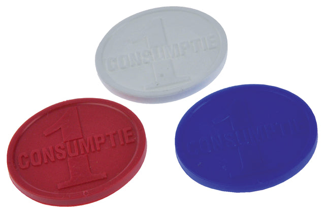 Combicraft - Consumptiemunt rood 750 stuks